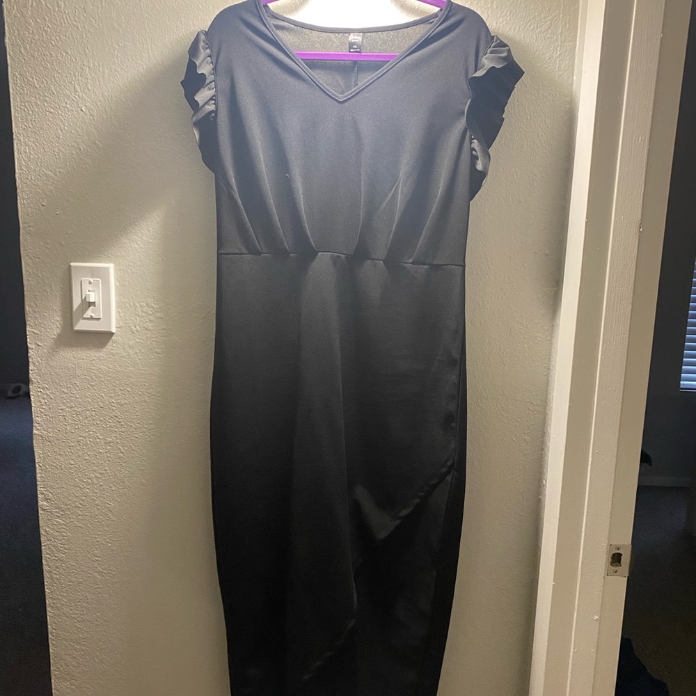 Black Mid Calf Dress